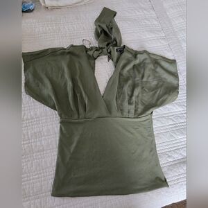 Banana Republic Olive Green Women's Top